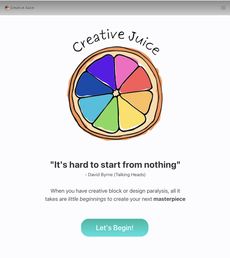 Creative Juice App